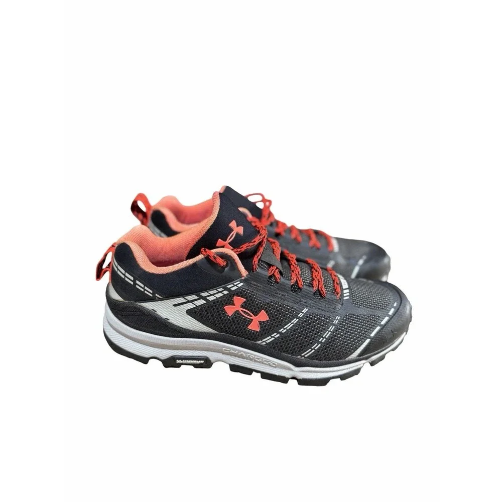 Under Armour Verge Low Hiking Shoes Men’s 8.5 Black Red Michelin Trail NWOB